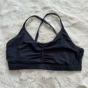 Gymshark dark gray crossover back sports bra